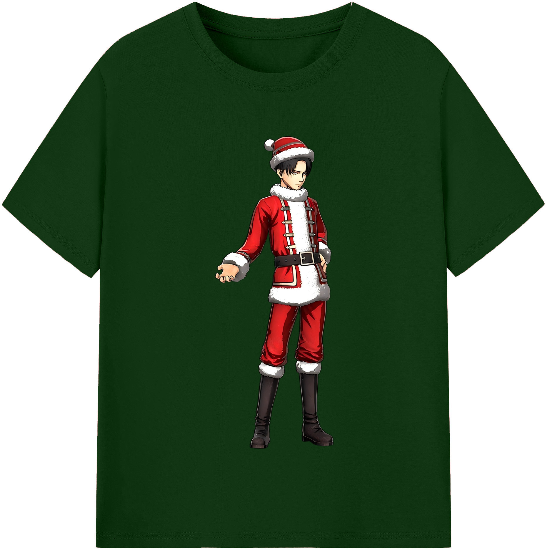 （画像用） 進撃の巨人 リヴァイ·アッカーマン Attack on Titan Levi Ackerman 綿100％半袖Tシャツ（フロントプリント）
